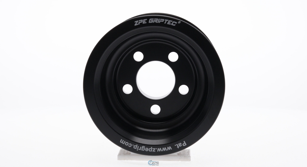 3.125" 12 Rib ZPE GripTec® Whipple 5 Bolt L3V-A Black Pulley Only