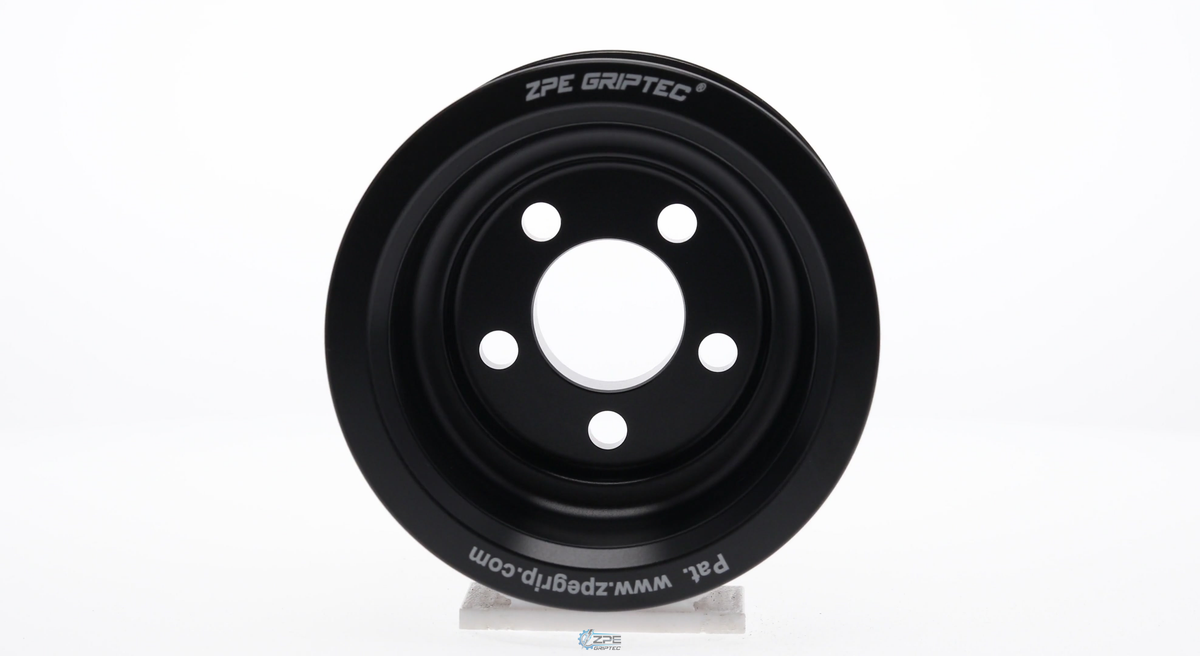 3.125" 12 Rib ZPE GripTec® Whipple 5 Bolt L3V-A Black Pulley Only