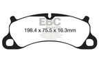 EBC 12-15 Porsche 911 (991) (Cast Iron Rotor only) 3.8 Carrera S Yellowstuff Front Brake Pads (view 2)