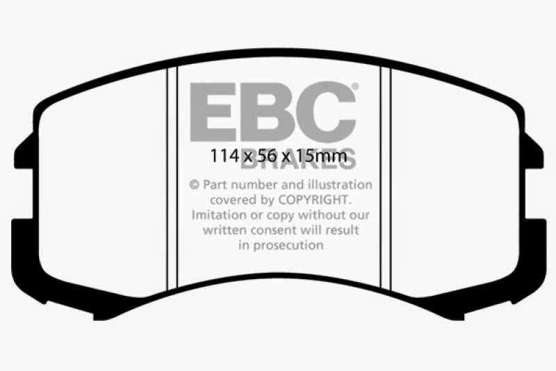 EBC 02-05 Mitsubishi Lancer 2.0 ES Yellowstuff Front Brake Pads Main image