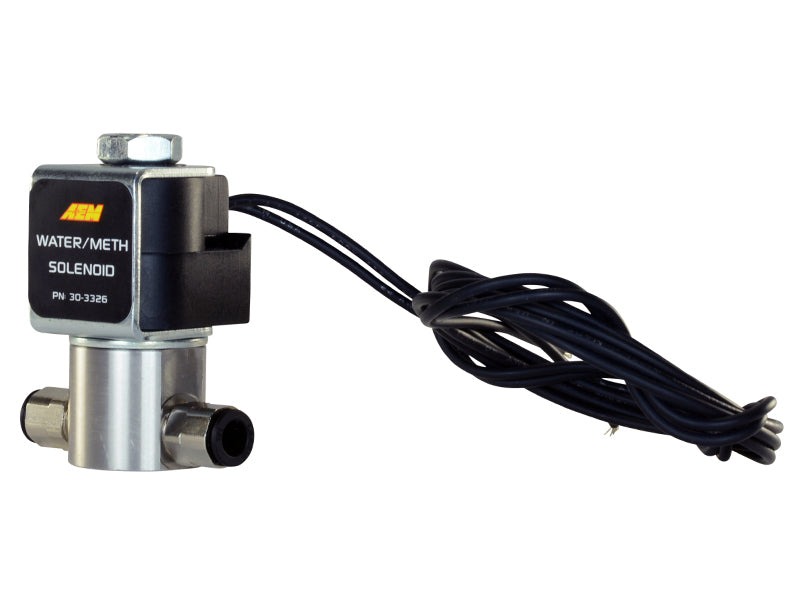 AEM Water/Methanol Injection System - High-Flow Low-Current WMI Solenoid - 200PSI 1/8in-27NPT In/Out (view 2)
