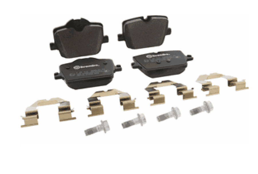 Brembo OE 2022 BMW i4/19-22 Z4/20-22 Toyota GR Supra PRIME Low-Met Brake Pad - Rear (view 2)