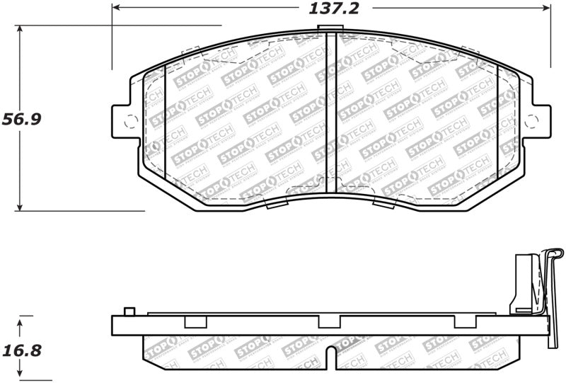 StopTech Performance 13 Scion FR-S / 13 Subaru BRZ Front Brake Pads (view 4)