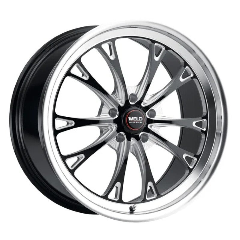 Weld Belmont Beadlock 17x10 / 5x115 BP / ET30 BS 6.70 Gloss Black MIL DIA 78.1 Main image