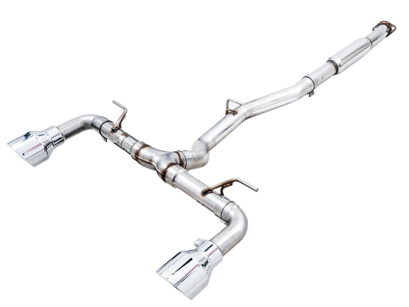 AWE Tuning Subaru BRZ/ Toyota GR86/ Toyota 86 Track Edition Cat-Back Exhaust- Chrome Silver Tips Main image