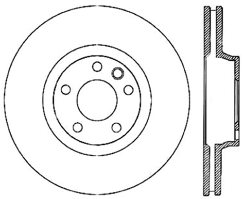 StopTech Power Slot 07-15 Audi Q7 / 04-17 Porsche Cayenne Front Left Cryo Slotted Rotor Main image
