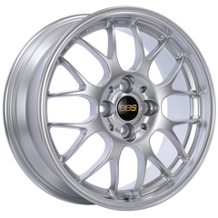 BBS RG-R 17x8 5x120 ET40 CB72.5 Diamond Silver Wheel -82mm PFS/Clip Req