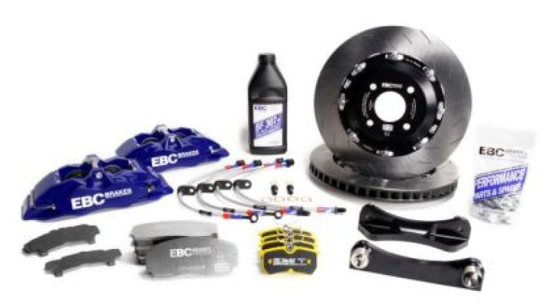 EBC Racing 92-00 BMW M3 (E36) Blue Apollo-4 Calipers 330mm Rotors Front Big Brake Kit Main image
