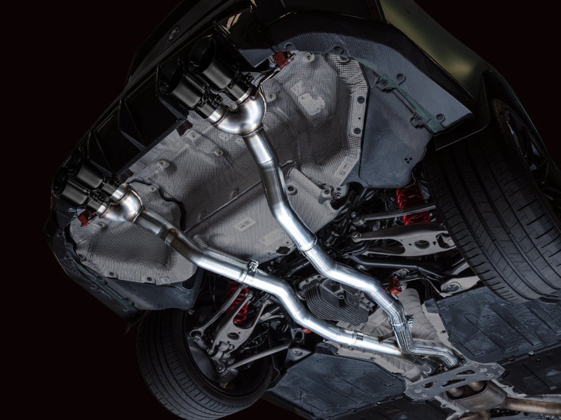 AWE Tuning Track Edition Cat-Back Exhaust for BMW G8X M3/M4 - Diamond Black Tips (view 2)
