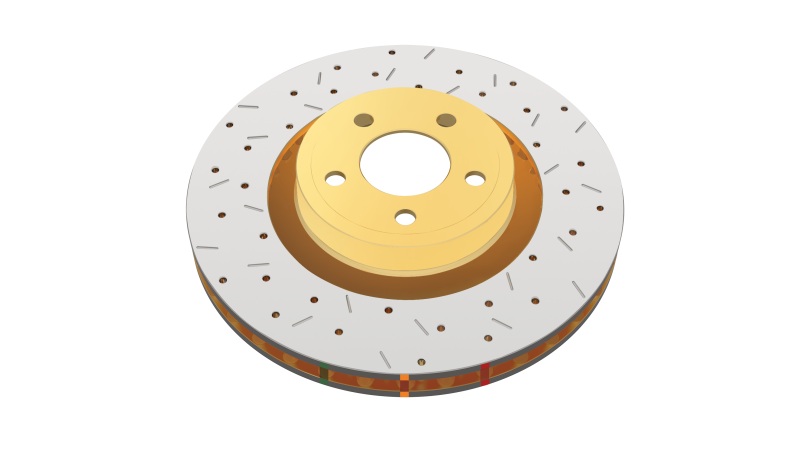 DBA 06-08 Audi A3 / 10/06+ TT / 10/04-10 VW Golf Front Drilled & Slotted 4000 Series Rotor (view 4)