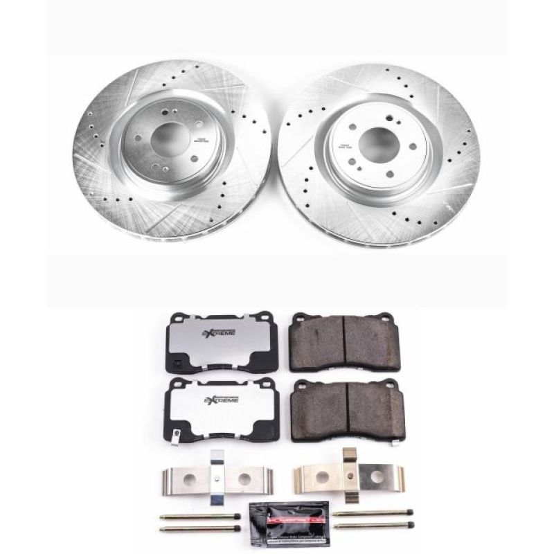 Power Stop 08-15 Mitsubishi Lancer Front Z26 Street Warrior Brake Kit Main image