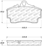 StopTech Performance 97-04 Porsche Boxster / 00-08 Boxster S / 98-08 911 Rear Brake Pads (view 4)