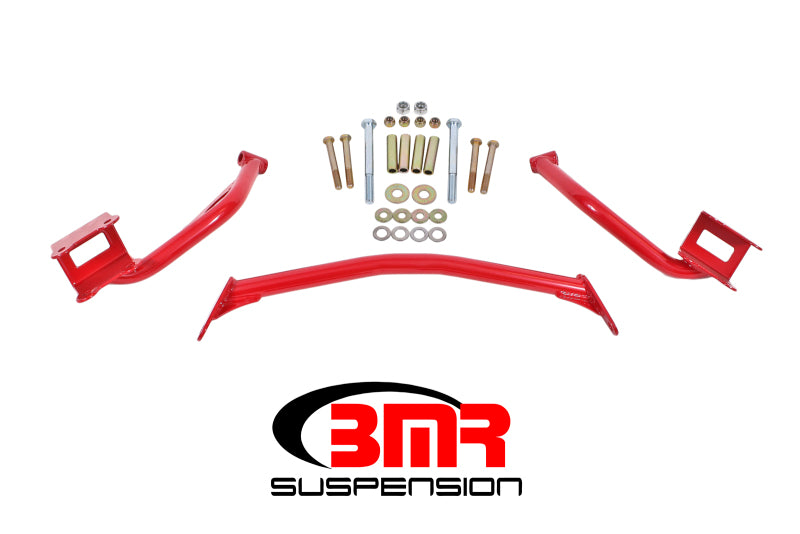 BMR 79-04 Fox Mustang Tubular Style Upper Torque Box Reinforcement Plates - Red Main image