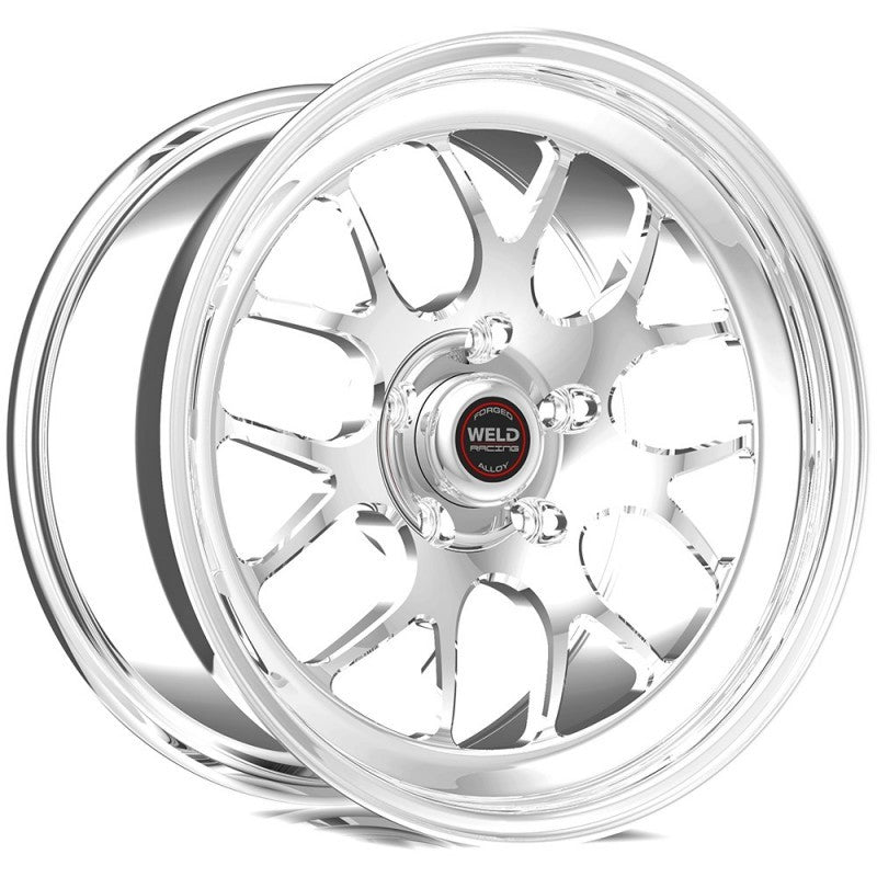 Weld S77 17x10 / 5x4.5in BP / 7.8in. BS / 58mm O/S Polished Center Wheel - Single Beadlock Main image