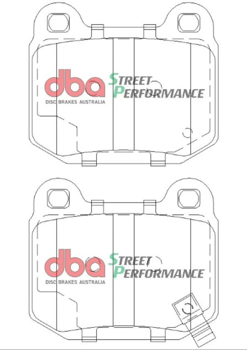 DBA 03-06 EVO / 04-09 STi / 03-07 350Z Track Edition/G35 w/ Brembo SP500 Rear Brake Pads (view 4)