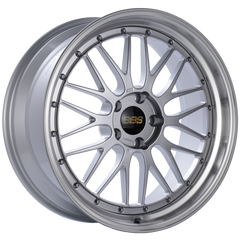 BBS LM 20x8.5 5x120 ET32 Diamond Silver Center Diamond Cut Lip Wheel -82mm PFS/Clip Required