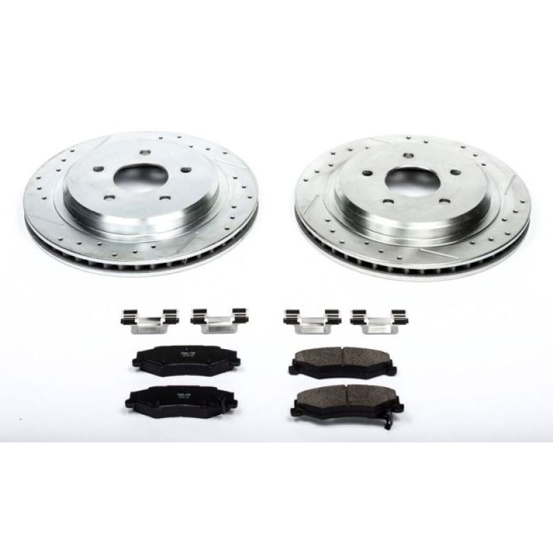 Power Stop 04-09 Cadillac XLR Rear Z23 Evolution Sport Brake Kit Main image