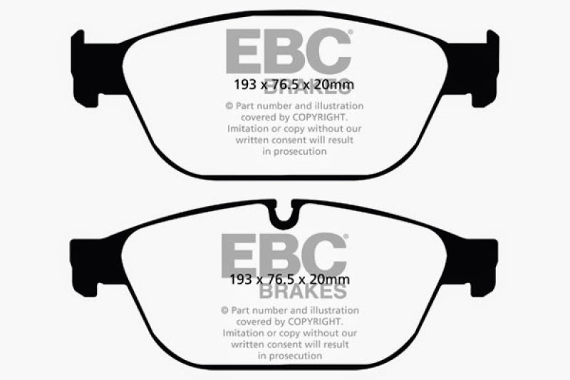 EBC 11-12 Audi A8 Quattro 3.0 Supercharged Redstuff Front Brake Pads (view 2)