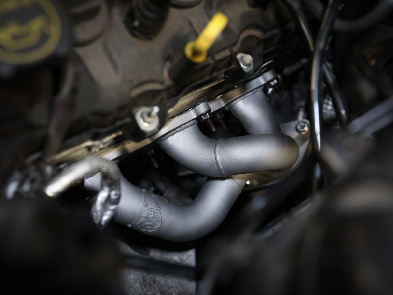 aFe Twisted Steel Shorty Header 11-17 Ford Mustang V6-3.7L - Titanium Coat Finish (view 2)