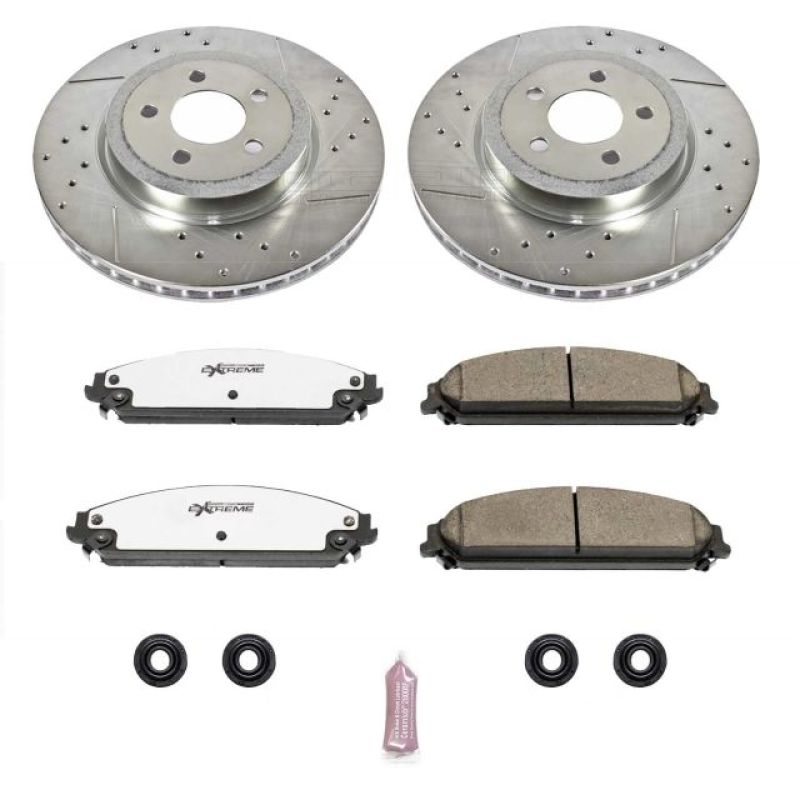 Power Stop 05-19 Chrysler 300 Front Z26 Street Warrior Brake Kit Main image