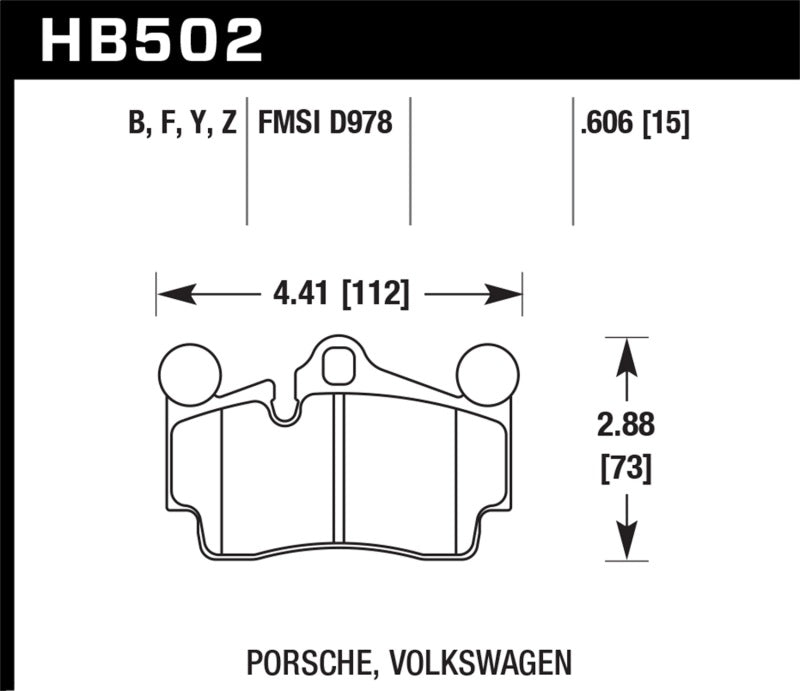 Hawk 2007-2014 Audi Q7 Premium HPS 5.0 Rear Brake Pads Main image