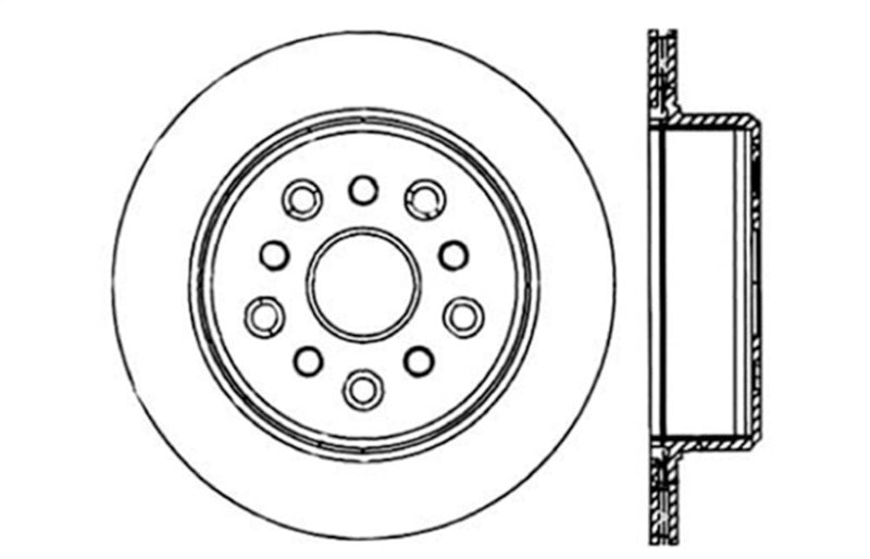 StopTech 93-98 Toyota Supra Turbo Drilled Right Rear Rotor Main image