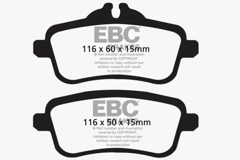 EBC 14+ Mercedes-Benz CLA45 AMG 2.0 Turbo Yellowstuff Rear Brake Pads Main image