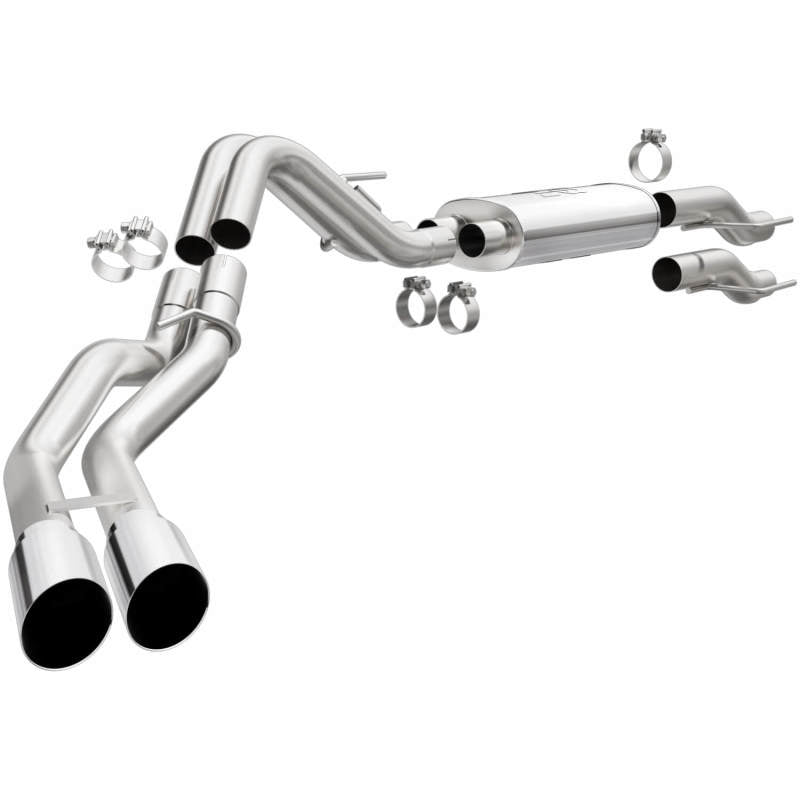 Magnaflow 15-21 Ford F-150 Street Series Cat-Back Performance Exhaust System- SS Polished Rear Exit Main image
