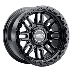 Weld Off-Road Swift 17x9in - 8x165.1 BP - ET-12 - 125.1mm CB - Gloss Black Wheel & Ring