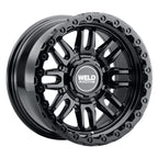 Weld Off-Road Swift 17x9in - 8x180 BP - ET-12 - 124.3mm CB - Gloss Black Wheel & Ring