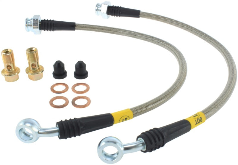 StopTech 09+ Nissan GTR Stainless Steel Rear Brake Lines Main image