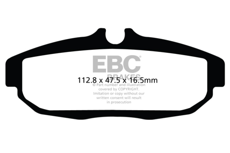 EBC 12 Ford Mustang 5.8 Supercharged (GT500) Shelby Yellowstuff Rear Brake Pads (view 2)