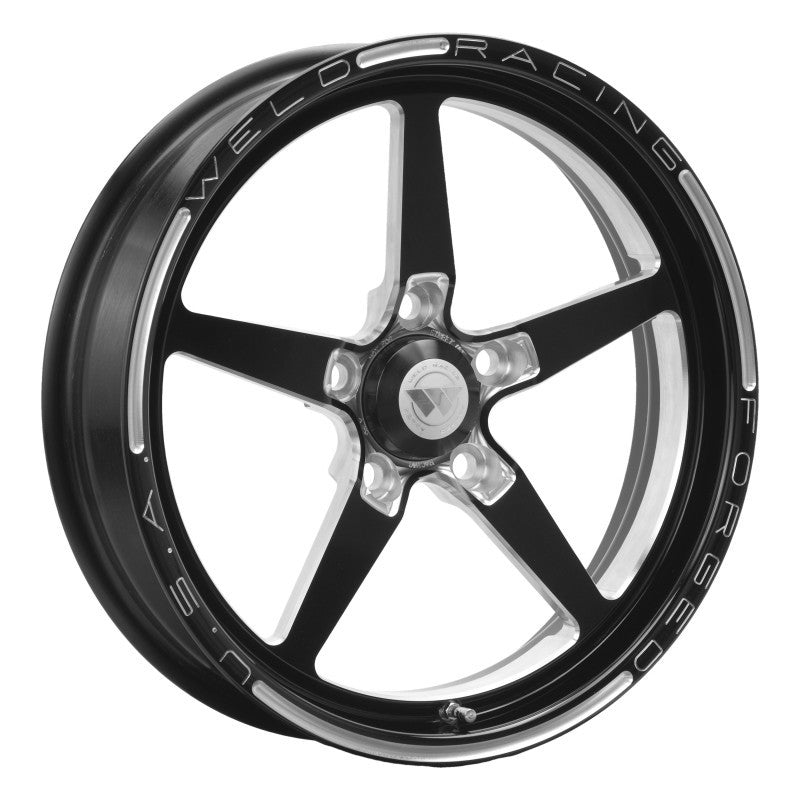 Weld Alumastar 1-Piece 17x4.5 / 5x4.5 BP / 2.25in. BS Black Wheel - Non-Beadlock Main image