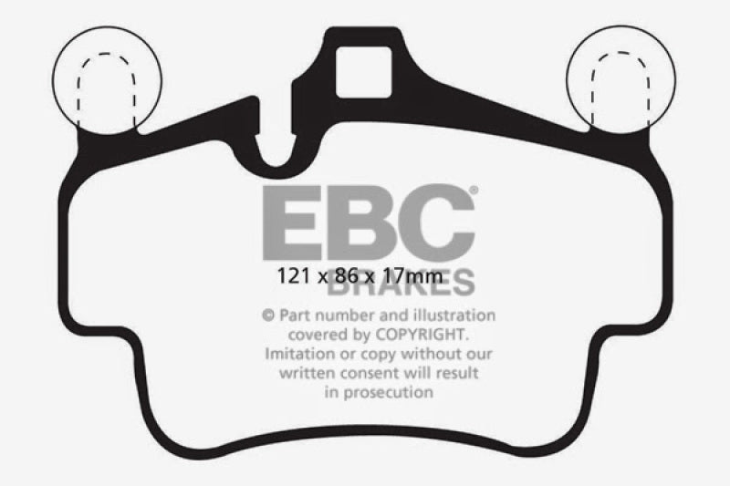 EBC 07-08 Porsche 911 (997) (Cast Iron Rotor only) 3.6 Carrera 2 Bluestuff Front Brake Pads Main image