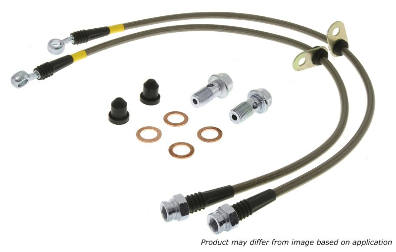 StopTech Stainless Steel Front Brake Lines 15-18 Ford Mustang Main image