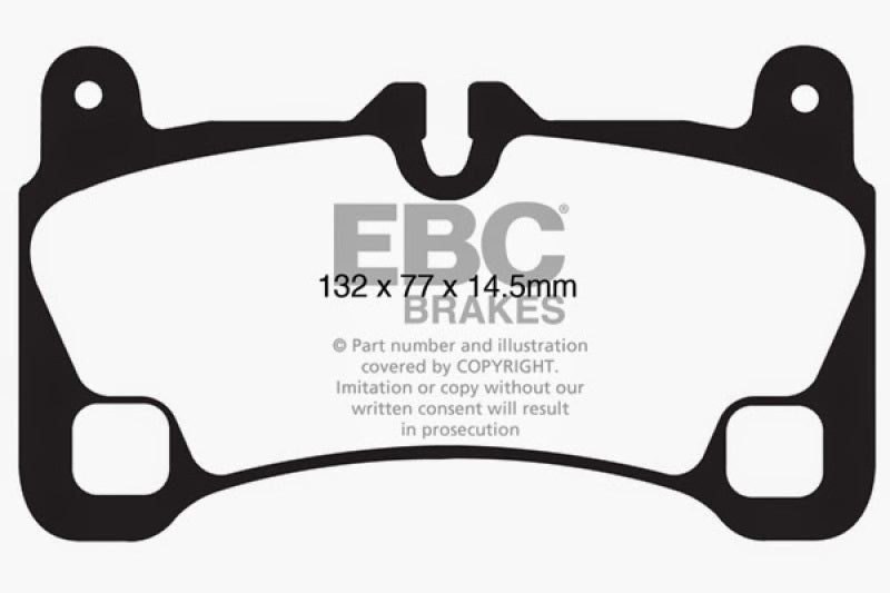 EBC 08 Porsche Cayenne 4.8 Turbo Yellowstuff Rear Brake Pads Main image