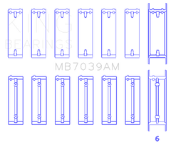 King Engine Bearings BMW M51/M57 Main Bearing Set - Size STD