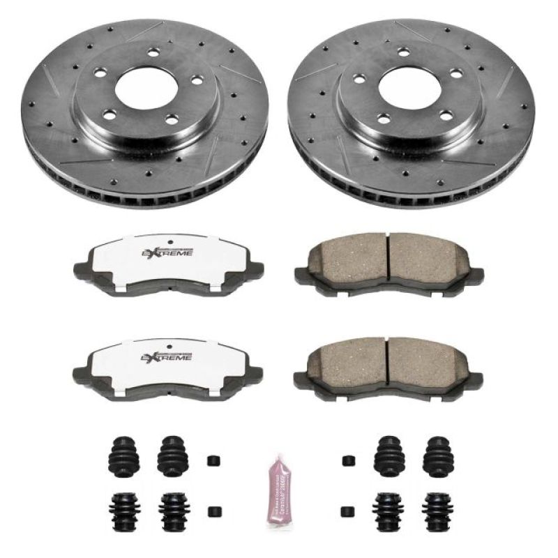 Power Stop 07-12 Dodge Caliber Front Z26 Street Warrior Brake Kit Main image