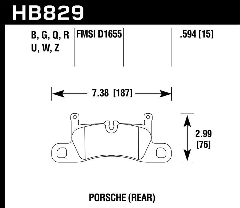 Hawk 12-17 Porsche 911 Performance Ceramic Street Rear Brake Pads Main image