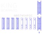 King Engine Bearings Subaru FA20/Toyota 4U-GSE (Size.026) pMaxKote Performance Main Bearing Set