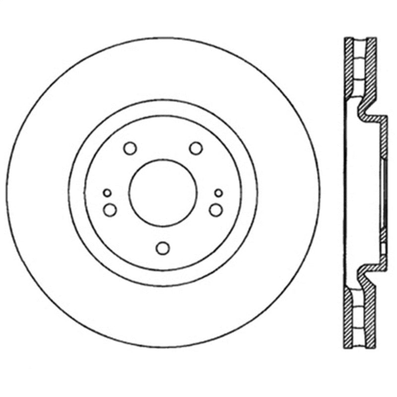 StopTech Power Slot 03-06 Evo 8 & 9 Slotted Left Front Rotor Main image