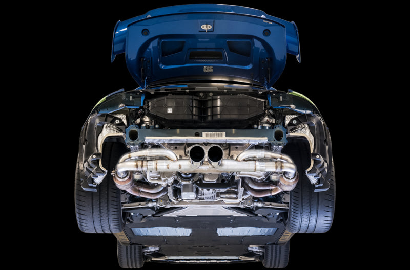 AWE Tuning Porsche 991 GT3 / RS SwitchPath Exhaust - Chrome Silver Tips (view 2)