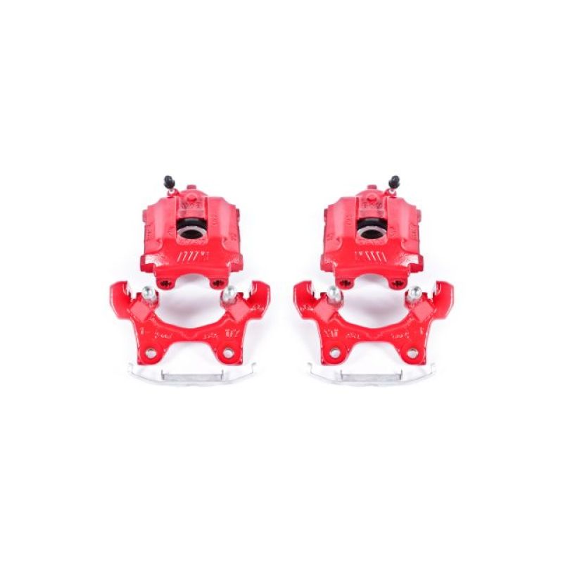 Power Stop 95-99 BMW M3 Rear Red Calipers w/Brackets - Pair Main image