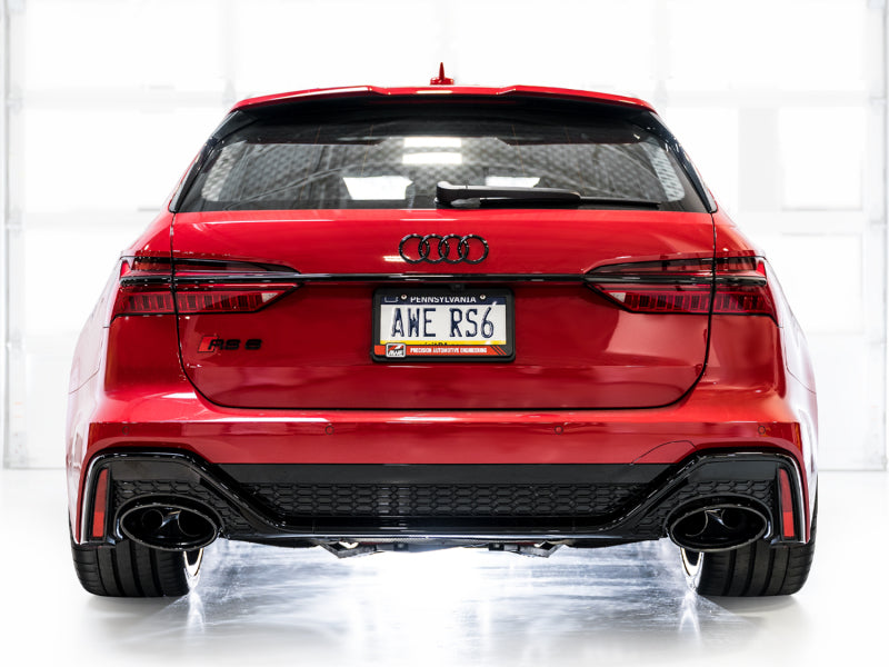 AWE Tuning 21-23 Audi C8 RS6/RS7 SwitchPath Cat-Back Exhaust - Diamond Black Tips (view 3)
