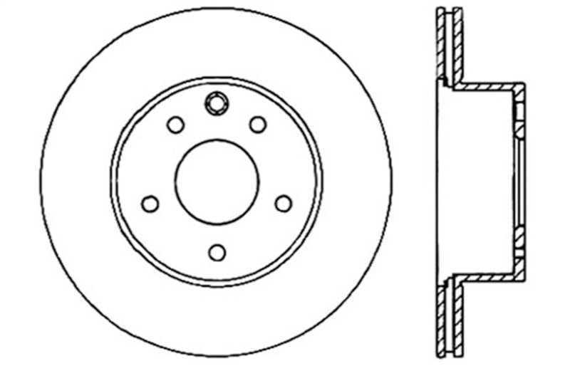 StopTech 08-09 Infiniti EX35 / 05-08 G35 / 09 G37 / 06-09 M35/M45 Drilled Right Rear Rotor Main image