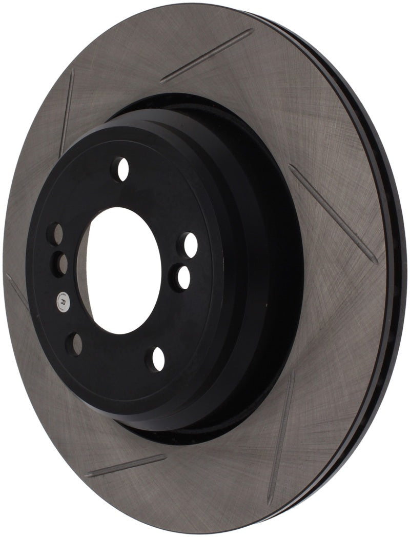 StopTech Power Slot 01-07 BMW M3 (E46) / 00-04 BMW M5 (E39) Rear Right Slotted Rotor (view 3)
