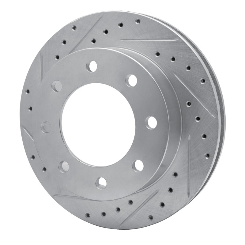R1 99-20 Cadillac DeVille Front Left Drilled & Slotted Silver Brake Rotor Secondary image