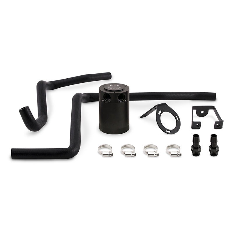 Mishimoto 12-14 Dodge Charger / 12-14 Chrysler 300C 6.4L Direct Fit Oil Catch Can Kit - Black Main image