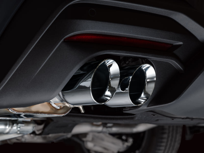 AWE 2024 Ford Mustang GT Fastback S650 RWD SwitchPath Cat-Back Exhaust w/ Quad Chrome Silver Tips (view 2)