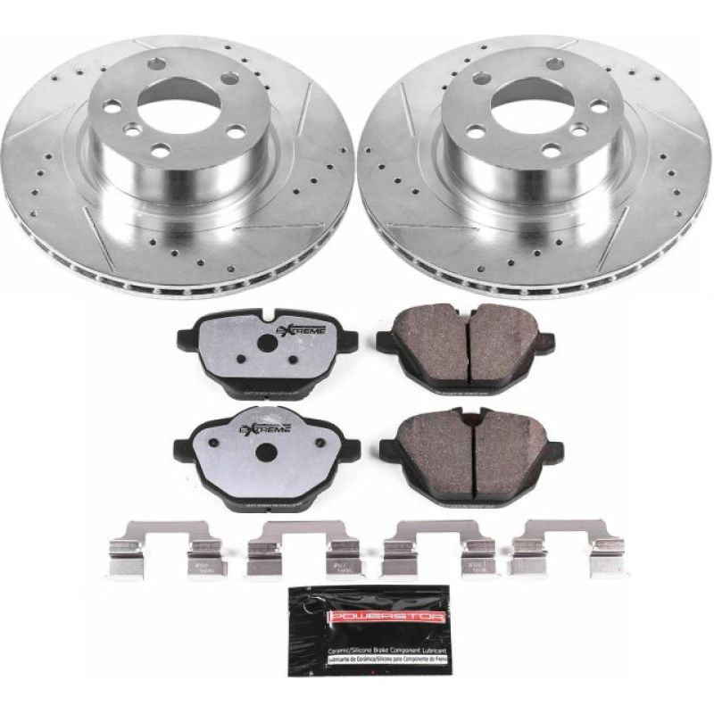 Power Stop 11-17 BMW X3 Rear Z26 Street Warrior Brake Kit Main image
